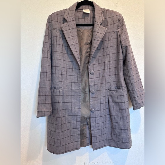 Warm Checked Fall and Winter lined Jacket / Blazer - Picture 2 of 5